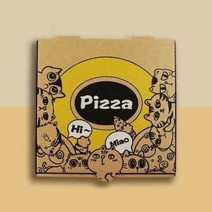 Printing disposable custom size pattern corrugated box material pizza box