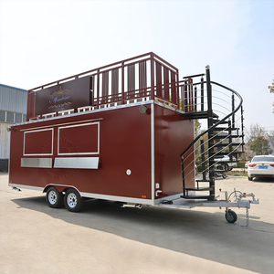 Remorque alimentaire mobile à deux étages avec terrasse supérieure et <span class=keywords><strong>escalier</strong></span> en colimaçon, remorque de restauration commerciale <span class=keywords><strong>pour</strong></span> entreprise de café - Product Image 5