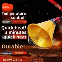 Nouvelle lampe chauffante électrique BT 220V en plastique, respectueuse des animaux, étanche, pour incubateur, utilisation en ferme pour cages à lapins et porcs