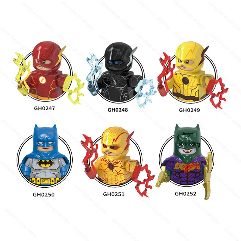 DC Movie Comics of Bat Reverse Flash Zoom Man Super Heroes Mini Figuras DE ACCIÓN Figura de bloques de construcción de plástico Juguete para niños G0132