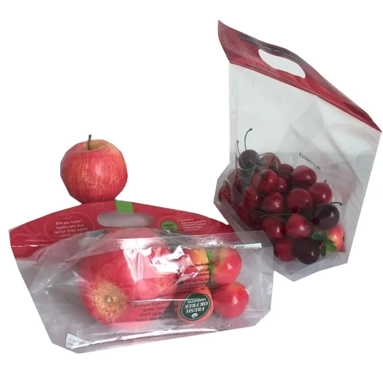 Custom Transparent and Waterproof PE/PP Ziplock Plastic Packaging Bag for Packing Fresh Vegetables and Fruits