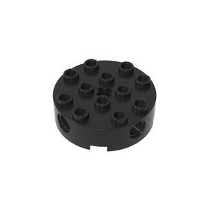 Brique cylindrique 4x4 compatible avec axe et trou latéral pour blocs de construction éducatifs, jouets scientifiques et d'ingénierie - Product Image 4