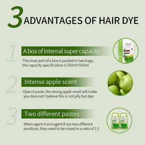 <span class=keywords><strong>Tinta</strong></span> per <span class=keywords><strong>Capelli</strong></span> Nera Naturale alla Mela Zhaoone OEM, Senza Ammoniaca, Crema <span class=keywords><strong>Verde</strong></span> con Fragranza di Frutta, Non Appiccicosa al Cuoio Capelluto, Durata 96 Ore - Product Image 6