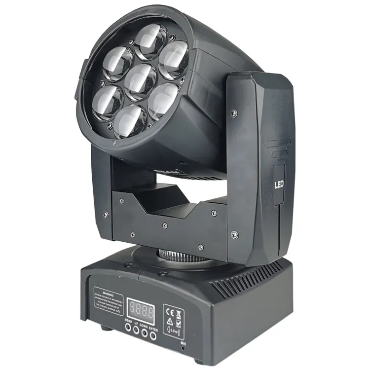 Guangzhou precio de fábrica 7x15W 4 en 1 rgbw colorido LED zoom luz con cabezal móvil