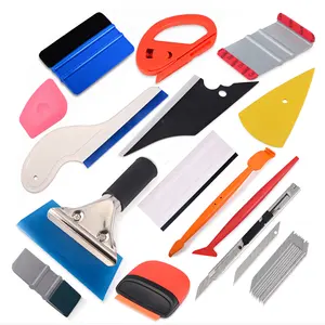 Gratte-papier en caoutchouc d'emballage de voiture, kit d'outils d'installation, outils de teinture, enveloppe lames de teinture en vinyle