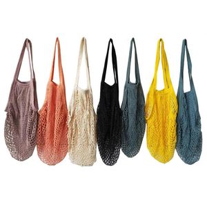 Bolsa de malla reutilizable personalizada y ecológica para compras, bolsa de malla de algodón orgánico para verduras y paquetes - Product Image 1