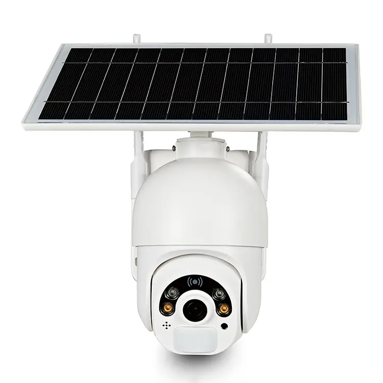 GSM LET 4G Dome Camera PTZ Solar Powered 1080P Tuya 4G Camera Color Night Vision 4G Security Camera