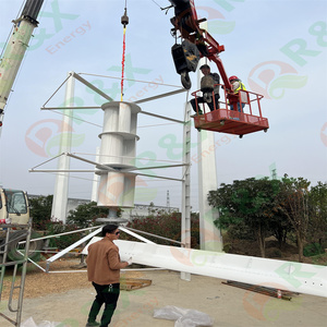 Tiếng ồn thấp trong nước 5KW 10KW 30Kw 50kw 100kw dọc Máy phát điện tuabin gió 48V đến 380V để sử dụng nhà - Product Image 2