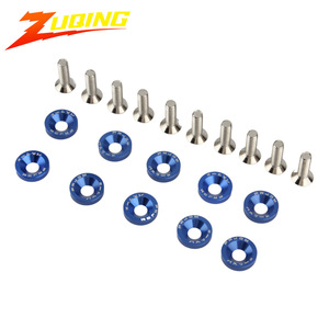 สกรูยึดอะลูมิเนียมสีน้ำเงิน Zuqing M6 สำหรับจักรยานไฟฟ้า แผ่นกันลื่น บังโคลน และขายึดป้ายทะเบียน - Product Image 1