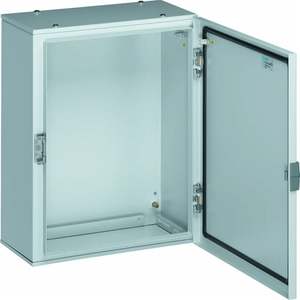 FL117A Personalizzabile con armadio in acciaio Hagers da parete con porta liscia H650 W400 D200 Orion Plus - Product Image 1