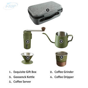 Cafetera Portátil <span class=keywords><strong>de</strong></span> Metal para Viajes y Campamento, <span class=keywords><strong>Molinillo</strong></span> <span class=keywords><strong>de</strong></span> <span class=keywords><strong>Café</strong></span>, Juego <span class=keywords><strong>de</strong></span> Cafetera Todo en Uno con Bolsa para <span class=keywords><strong>Café</strong></span> - Product Image 6