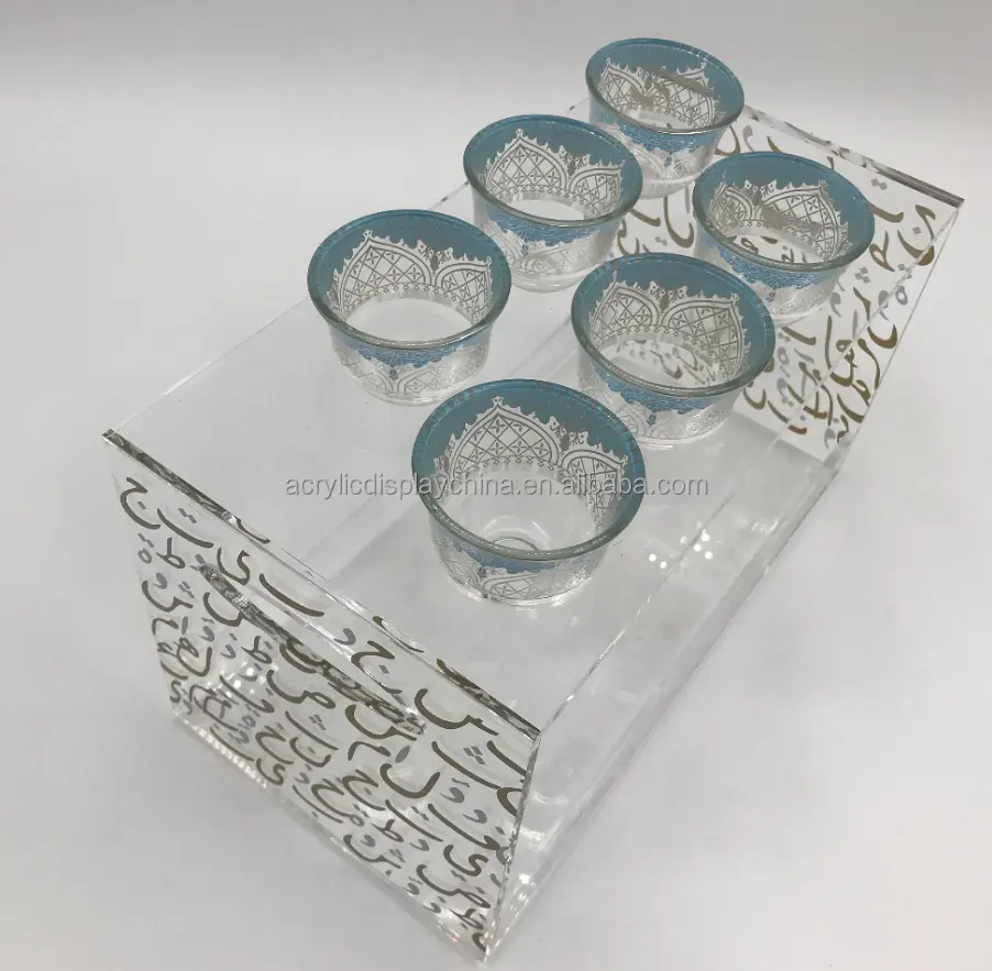 Arabic Style Customized coffee cup trays /chocolate holder for Retailer ramadan Eid holidays