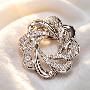 Irregular Metal Shawl Buckle Ethnic Silk <b>Scarf</b> Corner Knot Adjustment Button Decorative Pin Jewelry for <b>Scarf</b> Accessories - Product Image 4