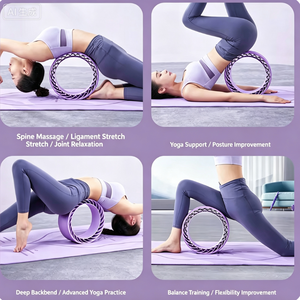 Roue de yoga antidérapante en <span class=keywords><strong>TPE</strong></span> pour la relaxation des muscles abdominaux et le soulagement des douleurs dorsales, idéale pour l'exercice à domicile et la salle de sport - Product Image 5