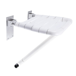Thickness Bathroom <b>Folding</b> <b>Stool</b> 150 Kg Load Capacity Non Slip Shower Seat For Seniors Safety Armrest Support - Product Image 4