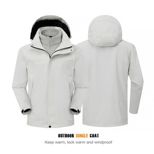 Biểu Tượng Tùy Chỉnh Người Đàn Ông Của Ba-Trong Một Không Thấm Nước Windproof Tất Cả Các Thời Tiết Thể Thao Ngoài Trời Áo Khoác Ấm Dày Cho Mùa Thu Mùa Đông Leo Núi - Product Image 3