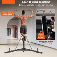 Support de boxe avec cadre triangulaire autoportant en acier sac de frappe balle de vitesse et support de boîte de plate-forme équipement d'entraînement