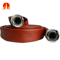Tuyau d'incendie en polyester blanc à 16 barres, 1,5 à 2,5 pouces, avec revêtement en EPDM et boîte de rangement pour utilisation avec un hydrant