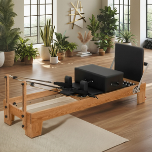 Machine de Pilates Reformer ProCircle Oak, ressorts réglables durables, coussin en PU, <span class=keywords><strong>lit</strong></span> de base écologique pour studio de Pilates - Product Image 2