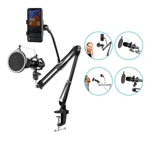 GAZ-103 High-End Flexible Arm Mic Stand Professional Scissor Suspension Drum Type for Musical Use