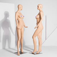 Mannequin réaliste en fibre de verre pour vitrine de magasin de vêtements, modèle humain grandeur nature, teint de peau, maquillage, femme