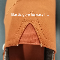 Sepatu Sneaker Kasual Kanvas Custom Pabrik Grosir Model Slip On Oranye Espadrilles Pria