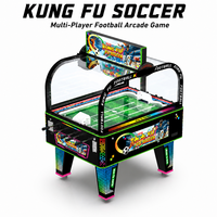 Table de football Kung Fu commerciale multi-joueurs, machine d'arcade de baby-foot à monnayeur avec éclairage LED