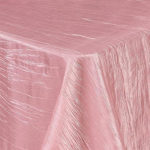 Crinkled Polyester <strong>Table</strong> <strong>Cloths</strong> 60*102inch Rectangle Taffeta Tablecloths for Wedding Events - Product Image 6