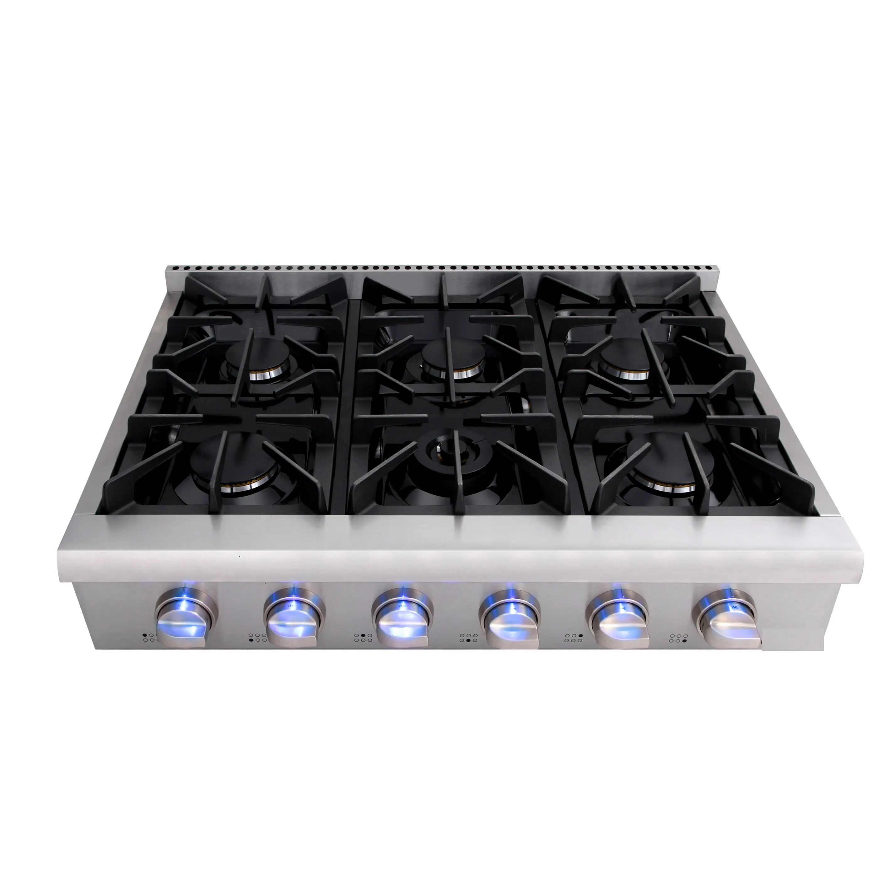 Hyxion Hot Selling With Led Light 2 burner cast propane cooktop counter free standing gas cooktop estufa gas glp stove