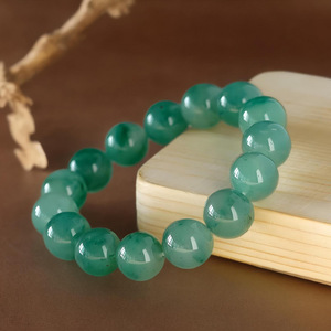 Nouveau bracelet ethnique à perles en jade naturel, type jade de carrière, imitation jade, motif fleur flottante, émeraude africaine, jade <span class=keywords><strong>Dulong</strong></span> - Product Image 2