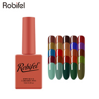 Colle liquide pour ongles en gros pour collection de gels à ongles, ensemble de vernis à ongles en gel, flacon coloré Robifel 100 couleurs