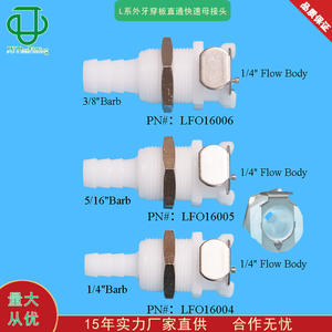 Conector Hembra de Plástico POM JUPlasfitting Serie L con Rosca Externa a Través de Placa, Reemplazo Doméstico de 6.0-10.0mm - Product Image 2