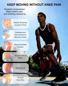Genouillère de soutien réglable et flexible, sangle rotulienne légère, portable et respirante pour la protection des tendons - Product Image 4