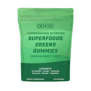 Integratore in Gommose di Verdure Verdi Quotidiane, Super Greens Bear per Cognizione Cerebrale, Umore, Immunità, Salute Intestinale e Supporto alla Digestione - Product Image 1