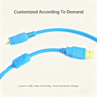 Cable de Comunicación PLC Industrial Personalizado DC USB-SC09-FX DB9 Hembra Mini DIN, Cable de Datos para Programación de Equipos de Automatización