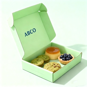 Boîte d'expédition auto-érectible en carton brillant recyclable avec logo personnalisé, laminage brillant, emballage en carton ondulé pour envoi postal - Product Image 5