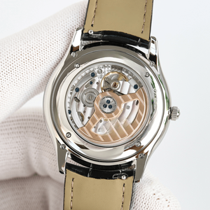 Men’s Classic <b>Automatic</b> <b>Wristwatch</b> Date Display Polished Stainless Steel Case Crocodile Texture Leather Strap Business - Product Image 5
