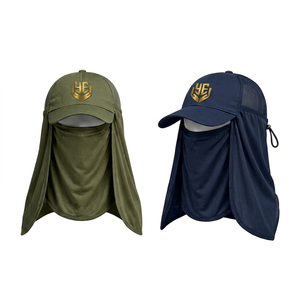 Sombrero unisex con protección UV, gorra para el sol con cubierta facial, malla transpirable, para exteriores, pesca, playa, viajes - Product Image 1
