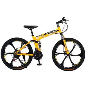 天津道拉达山地车自行车厂家供应26寸21 24 27速双盘式刹车折叠自行车自行车