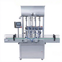 Máquina Llenadora de Líquidos y Pastas Lineal Automática de Cuatro Cabezales para Línea de Producción de Bebidas, Cosméticos, Lociones y Alimentos
