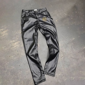 Pantalones de Cuero Casuales para Hombre, Estilo Urbano, Hip Hop, a la Moda, Ajustados, de Alta Calidad, al por Mayor y Personalizados - Product Image 4