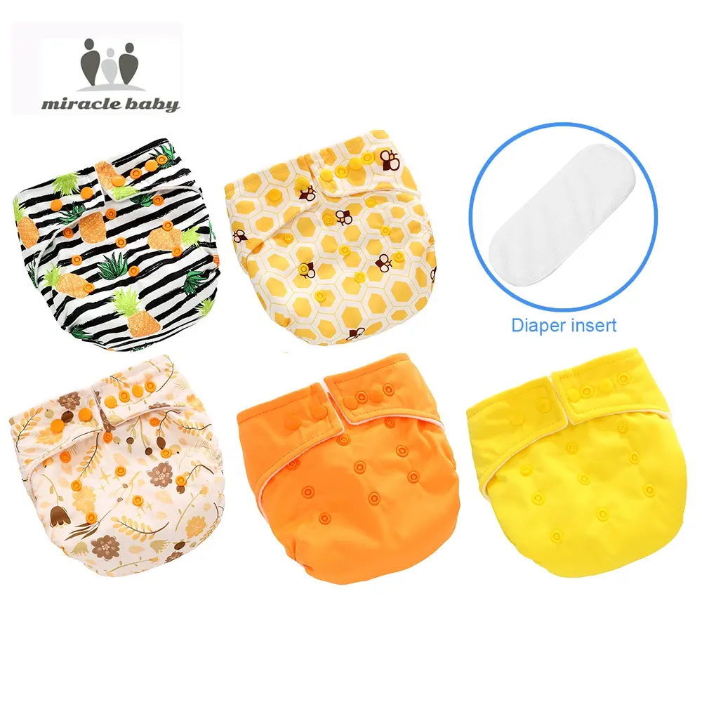 Производитель моющиеся детские тканевые подгузники со вставкой 5 штук в упаковке многоразовые тканевые подгузники брюки со вставкой Индивидуальные детские подгузники с бесплатные образцы