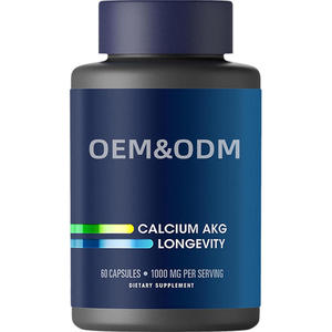 Cápsulas de Alfa-Cetoglutarrato de Calcio de Marca Privada OEM, Suplemento Puro de Ca AKG, Sin GMO, Sin Gluten, Vegano, Suplemento Dietético - Product Image 1