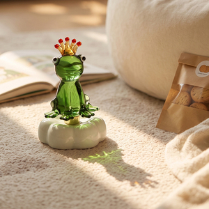 Figurine <span class=keywords><strong>de</strong></span> grenouille prince en verre rotative <span class=keywords><strong>de</strong></span> style Murano, faite à la main, mignonne, inspirée des <span class=keywords><strong>contes</strong></span> <span class=keywords><strong>de</strong></span> <span class=keywords><strong>fées</strong></span>, ornement animal en verre pour la décoration <span class=keywords><strong>de</strong></span> la maison et du bureau - Product Image 5