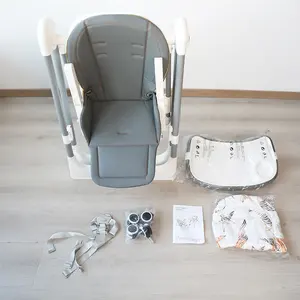 Multifunction Foldable Portable Luxury Adjustable Height Playing Dining Eating Baby Rocking High Chair With Wheels