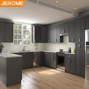 Juego Completo <span class=keywords><strong>de</strong></span> Muebles <span class=keywords><strong>de</strong></span> Cocina Modernos Clásicos Jerome Bespoke en Forma <span class=keywords><strong>de</strong></span> L, Color Blanco Shaker, <span class=keywords><strong>de</strong></span> Madera Contrachapada, con Canasta Extraíble Magic Corner - Product Image 2