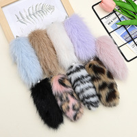 Porte-clés en peluche créatif pour sac et bagages, pendentif pour cartable, adorable figurine en fausse fourrure pour téléphone, couleur unie