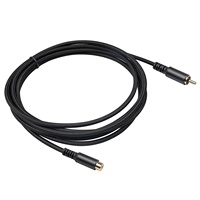 Câble audio d'extension RCA mâle vers femelle en alliage d'aluminium plaqué or, double blindage, cuivre nu, 1m, stéréo, compatible avec les voitures