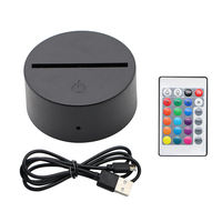 Câble USB tactile 3D LED support de lampe base de lampe moderne 7 couleurs ABS lampes de table remplacement veilleuse bases colorées bases de lumière