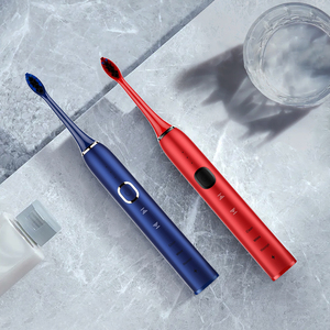 Sonic <b>Electric</b> Toothbrush Red Blue Soft Bristles Rechargeable USB Charging IPX7 <b>Waterproof</b> Adults Plastic - Product Image 1